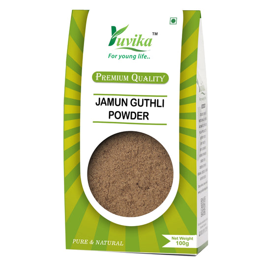 Jamun Guthli Powder - Syzygium Cumini - Eugenia Jambolana Seeds - Blackberry Seeds Powder (100g)