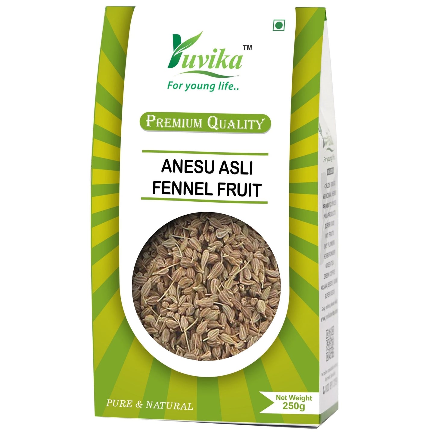 Anesu Asli - Saunf Rome - Foeniculum Vulgare - fennel Fruit (250g)