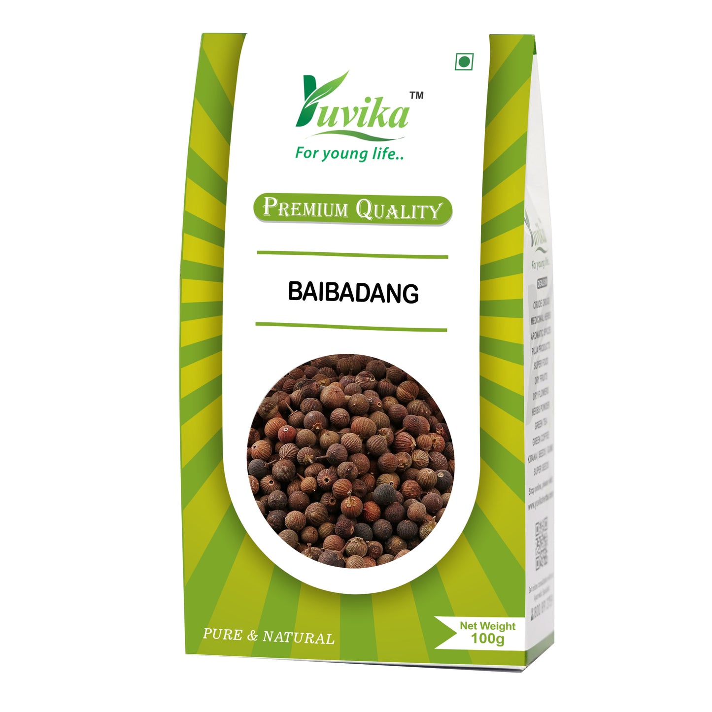 Baibadang - Vaivadang Black - Embelia Ribes - False Black Pepper