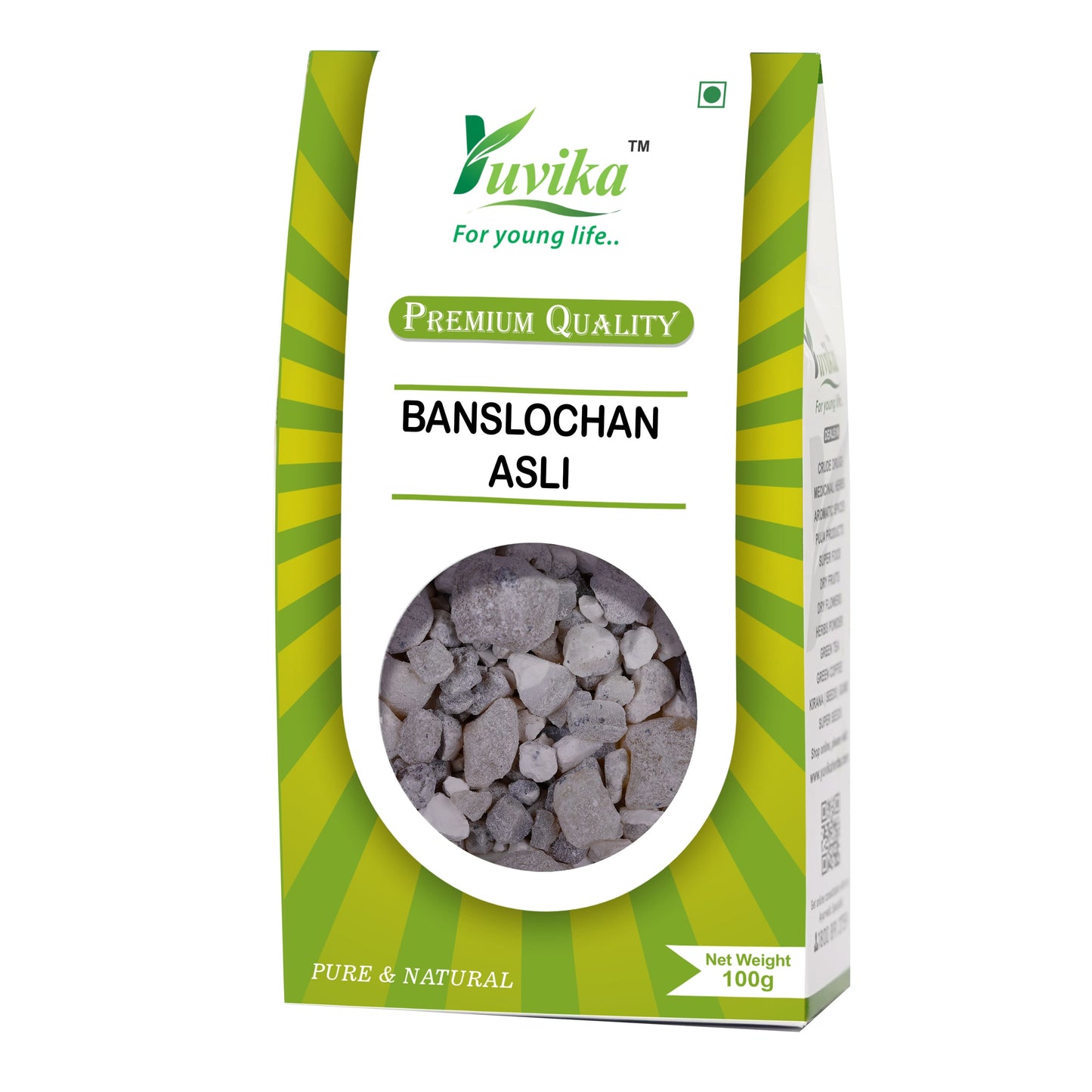 Banslochan Asli - Bambusa Arundinacea Willd. - Bamboo Champhor (100g)