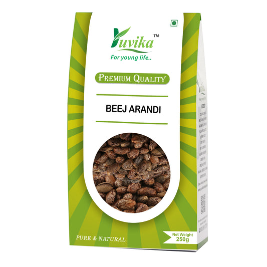 Beej Arandi - Ricinus Communis Linn - Castor Seeds (250g)