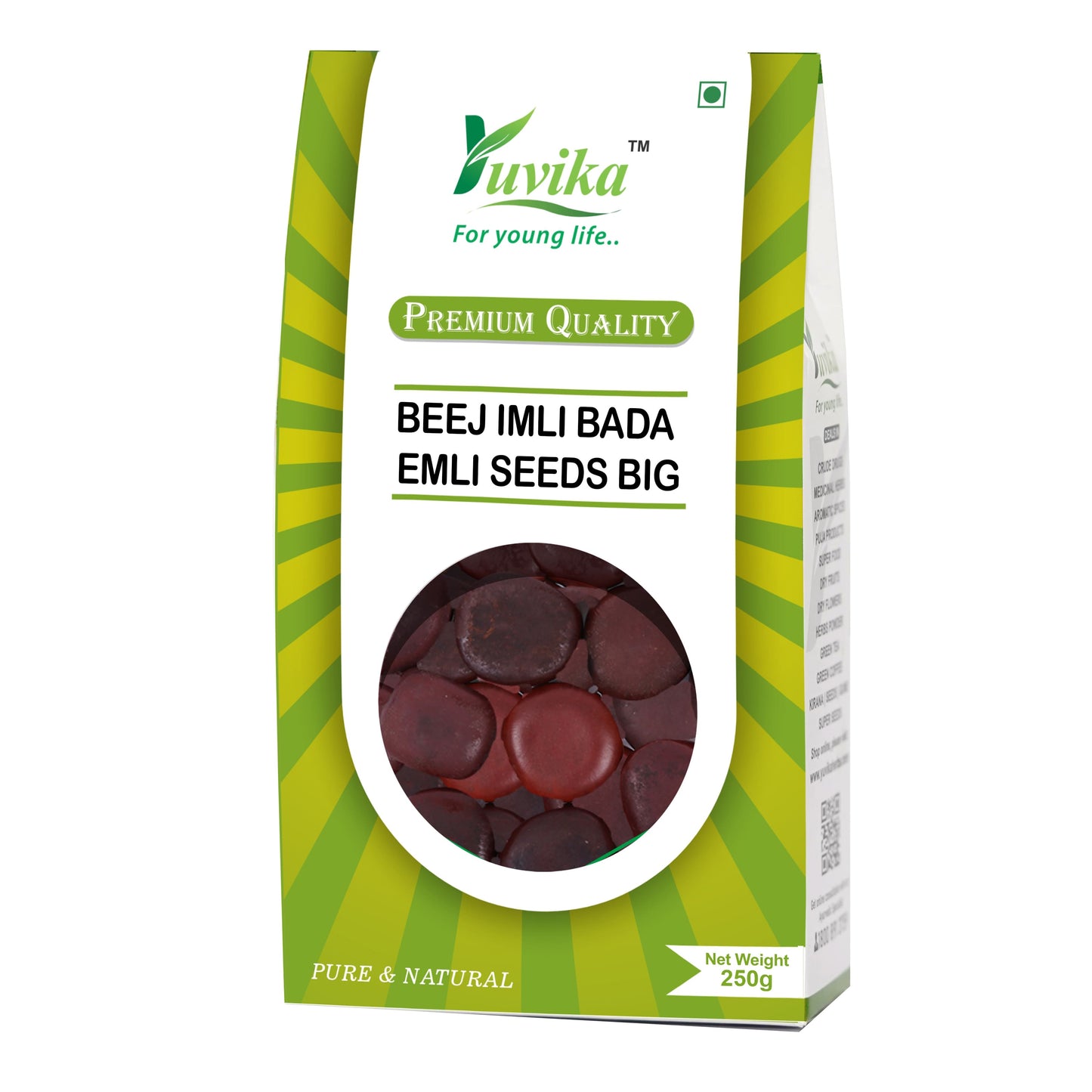 Beej Imli Bada - Tamarindus Indica - Emli Seeds Big  - Tamarind Seeds Big (250g)