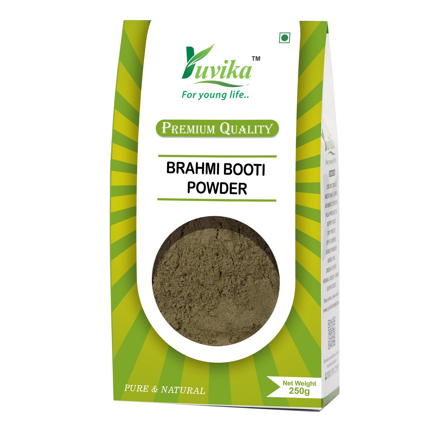 Brahmi Booti Powder - Gotu Kola - Bacopa Monnieri Linn - Indian Pennywort (250G)