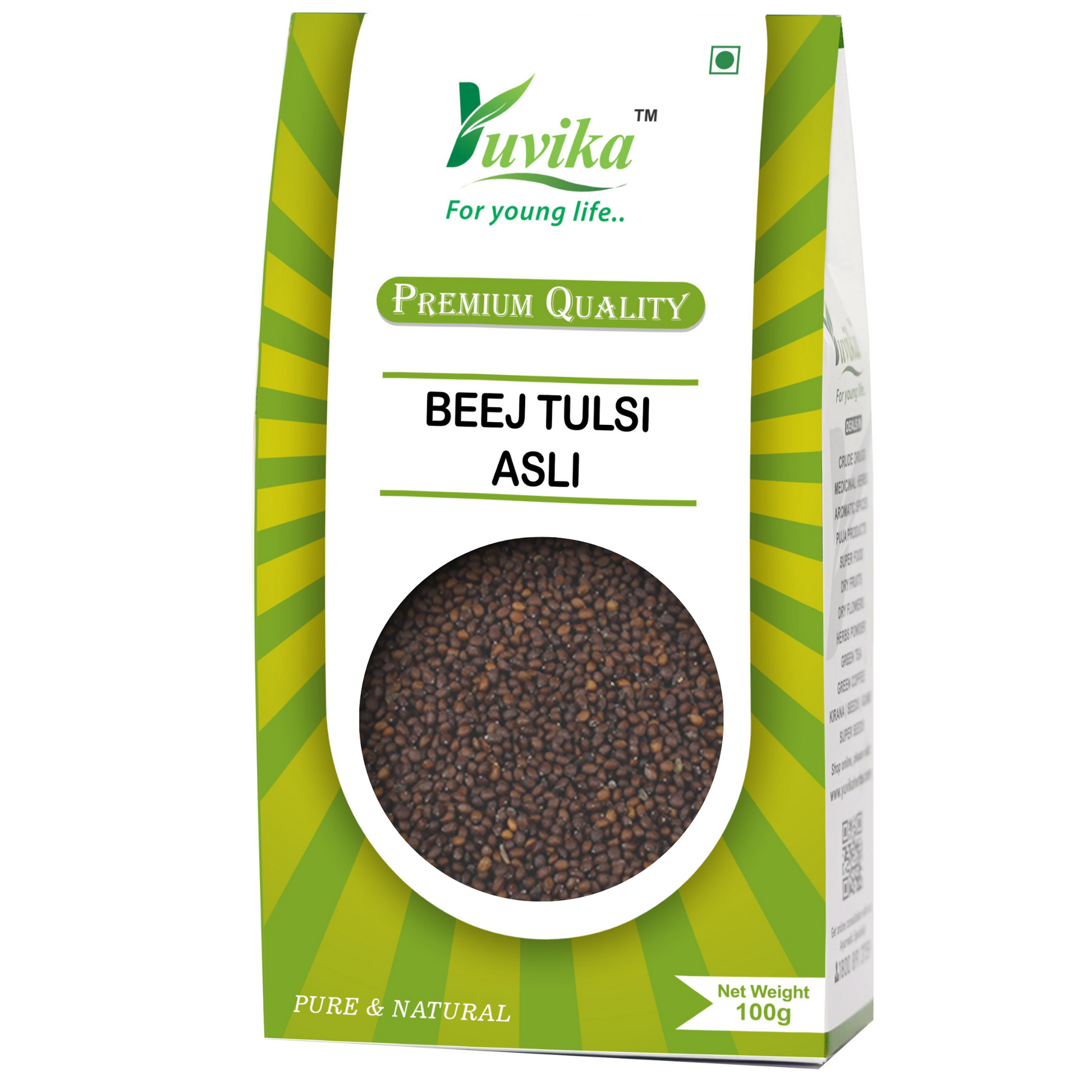 Beej Tulsi Asli - Krishan Tulsi Seeds - Ocimum Sanctum - Tulsi Seeds