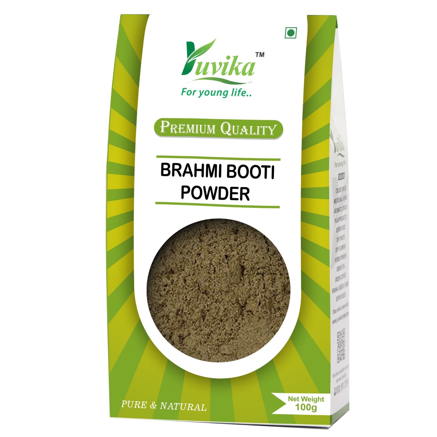 Brahmi Booti Powder - Gotu Kola - Bacopa Monnieri Linn - Indian Pennywort (100g)