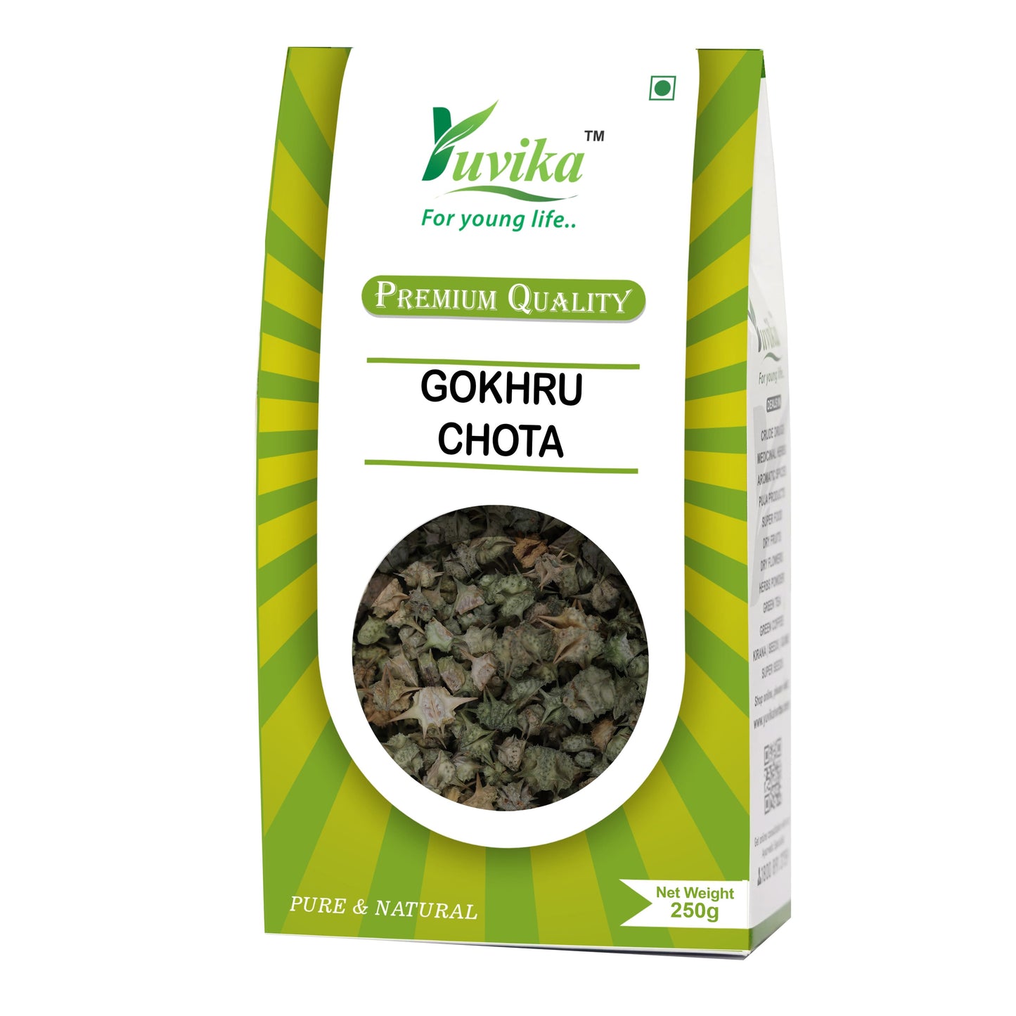 Gokhru Chota - Gokhroo Chota - Tribulus Terrestris Seeds - Small Caltrops (250g)