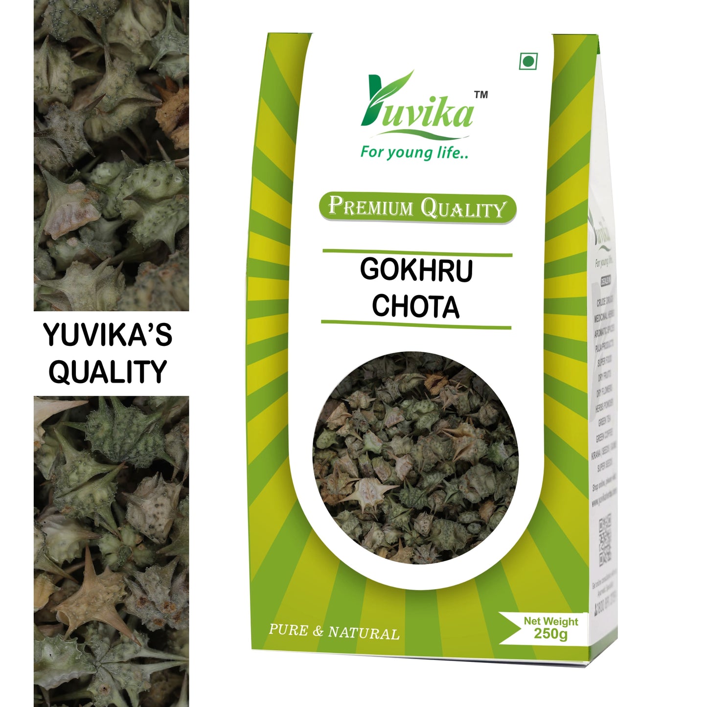 Gokhru Chota - Gokhroo Chota - Tribulus Terrestris Seeds - Small Caltrops (250g)