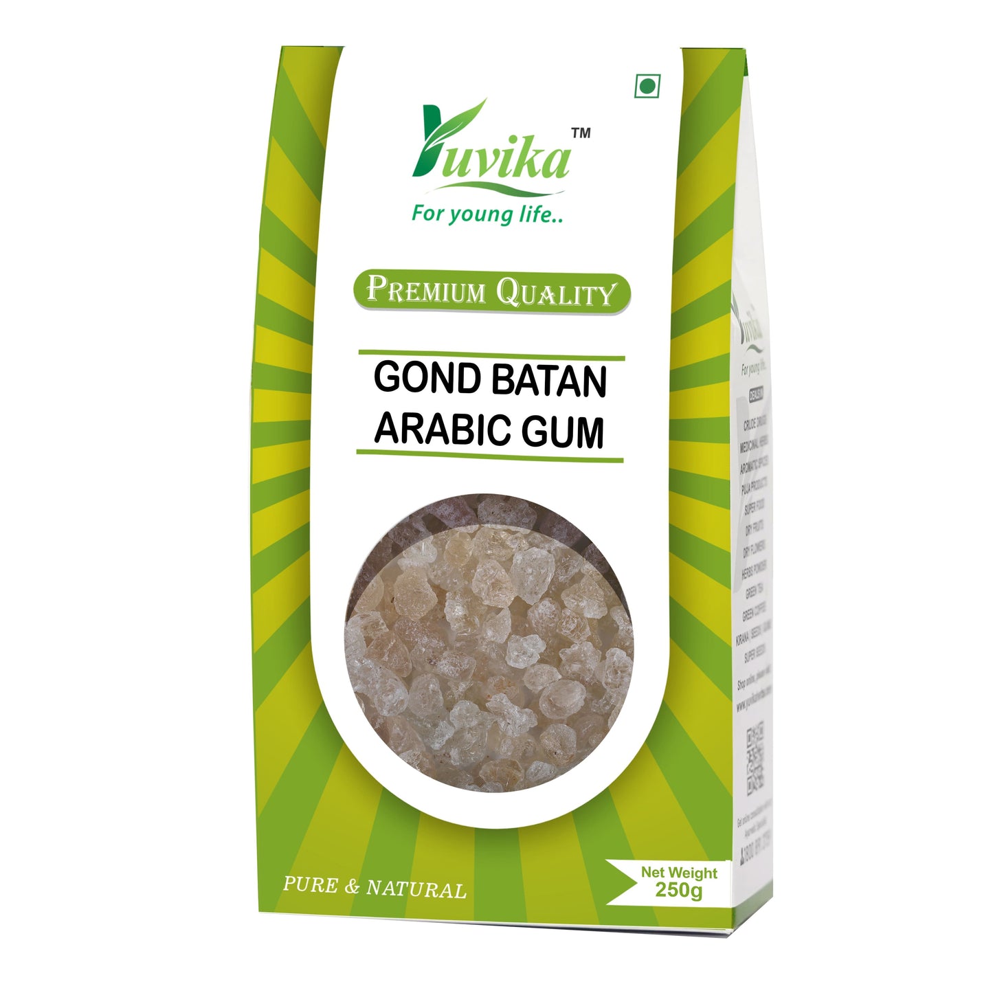 Gond Batan - Gond Ladoo - Acacia Arabica Wild - Arabic Gum (250g)