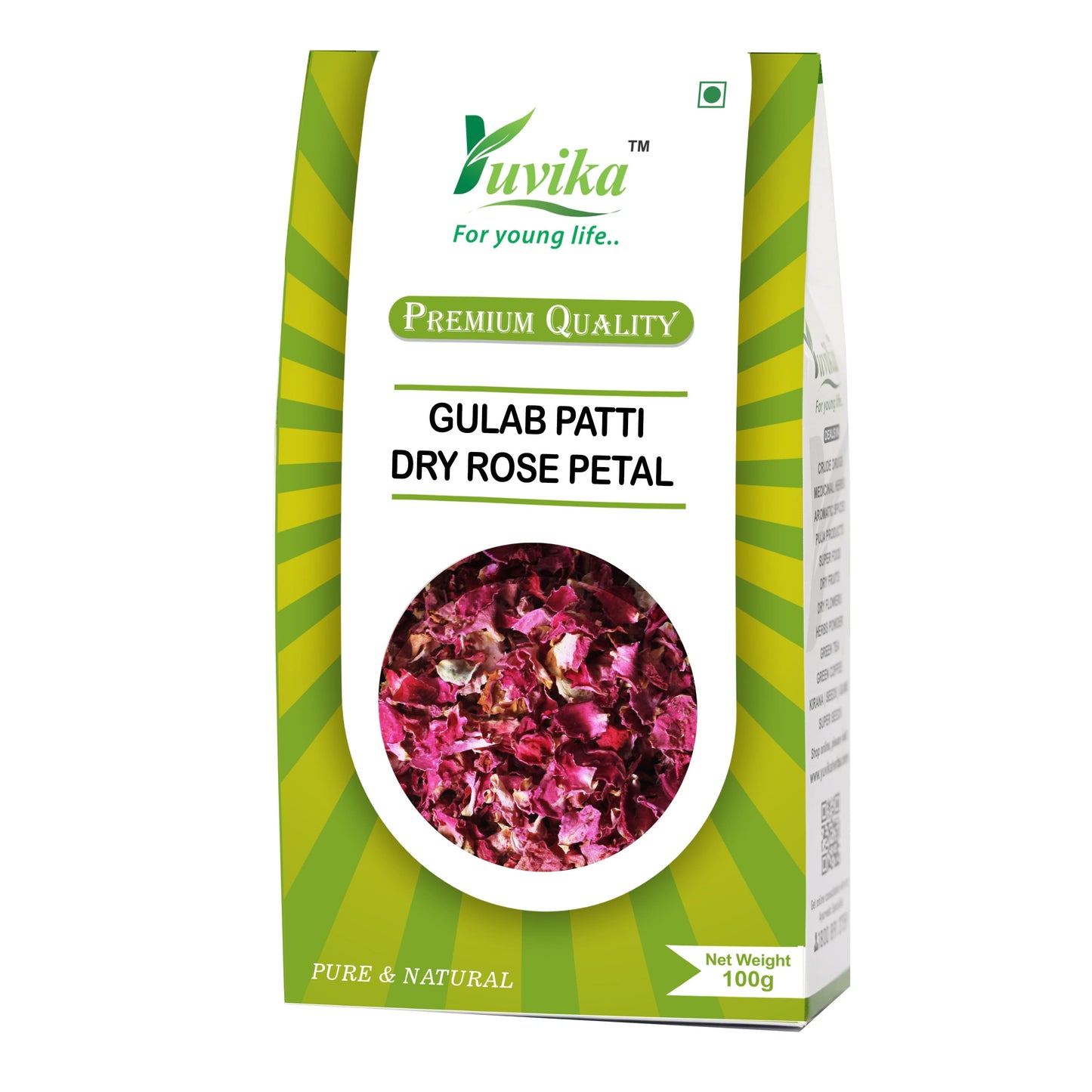 Gulab Patti - Rosa Gallica - Dry Rose Petal (100g)