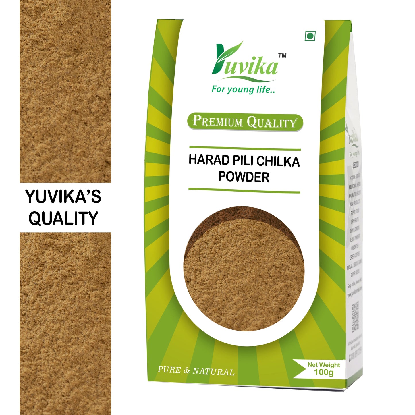 Harad Pili Chilka Powder - Haritaki Powder - Harad Badi Chilka Powder - Yellow Terminalia Chebula (100g)