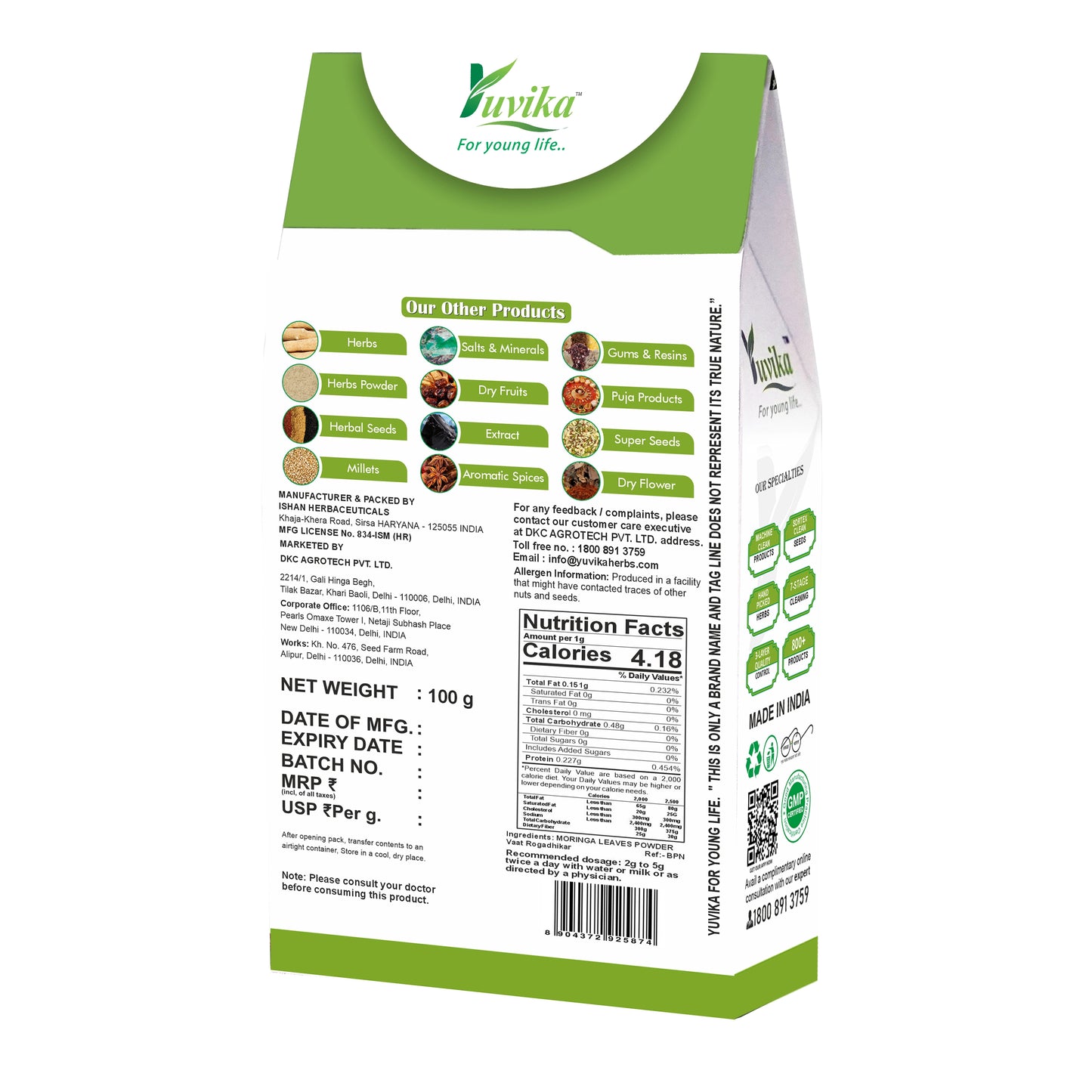 Moringa Leaves Powder - Sohjana Patti Powder (100G)