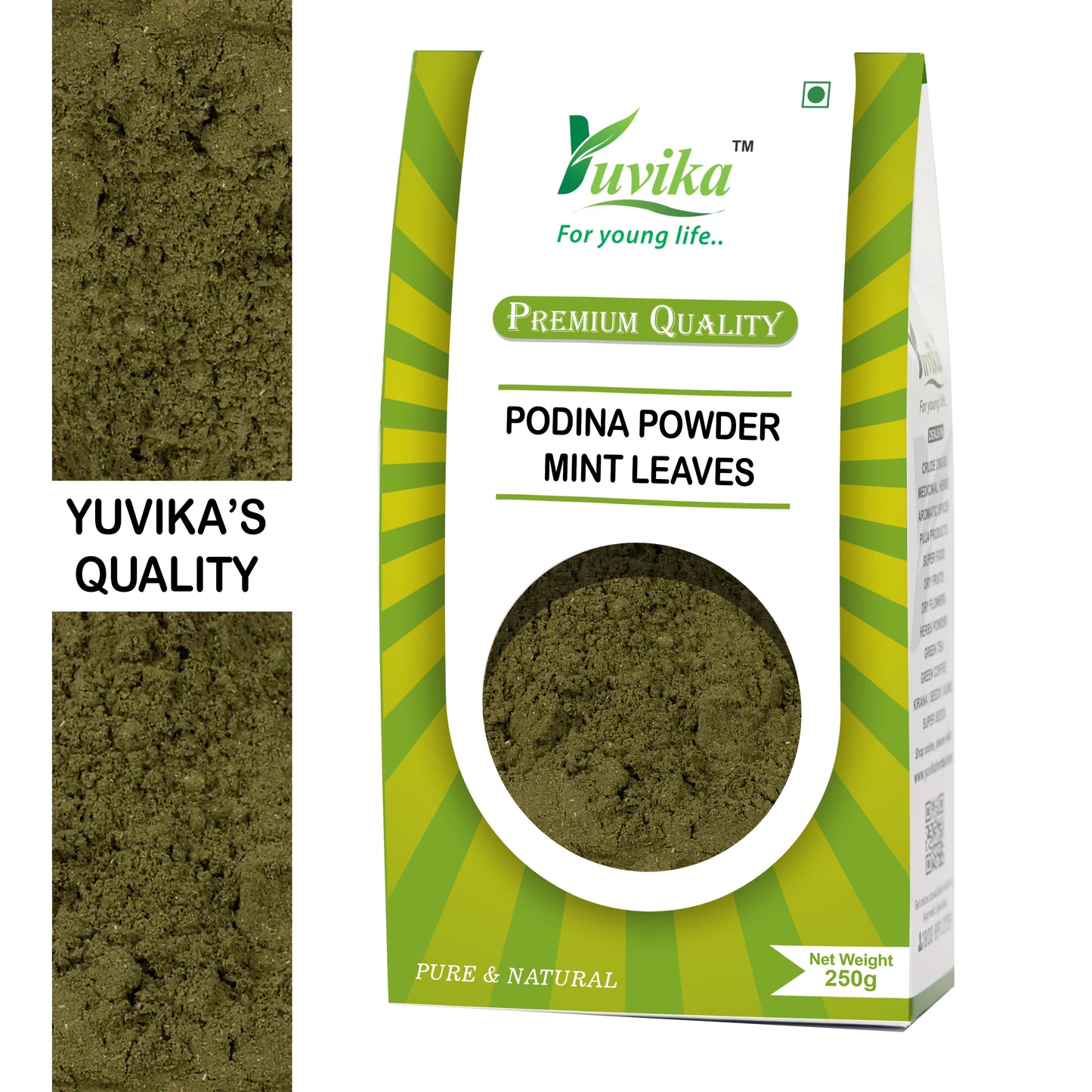 Podina Powder - Pudina - Mentha Arvensis Linn - Mint Leaves (250g)