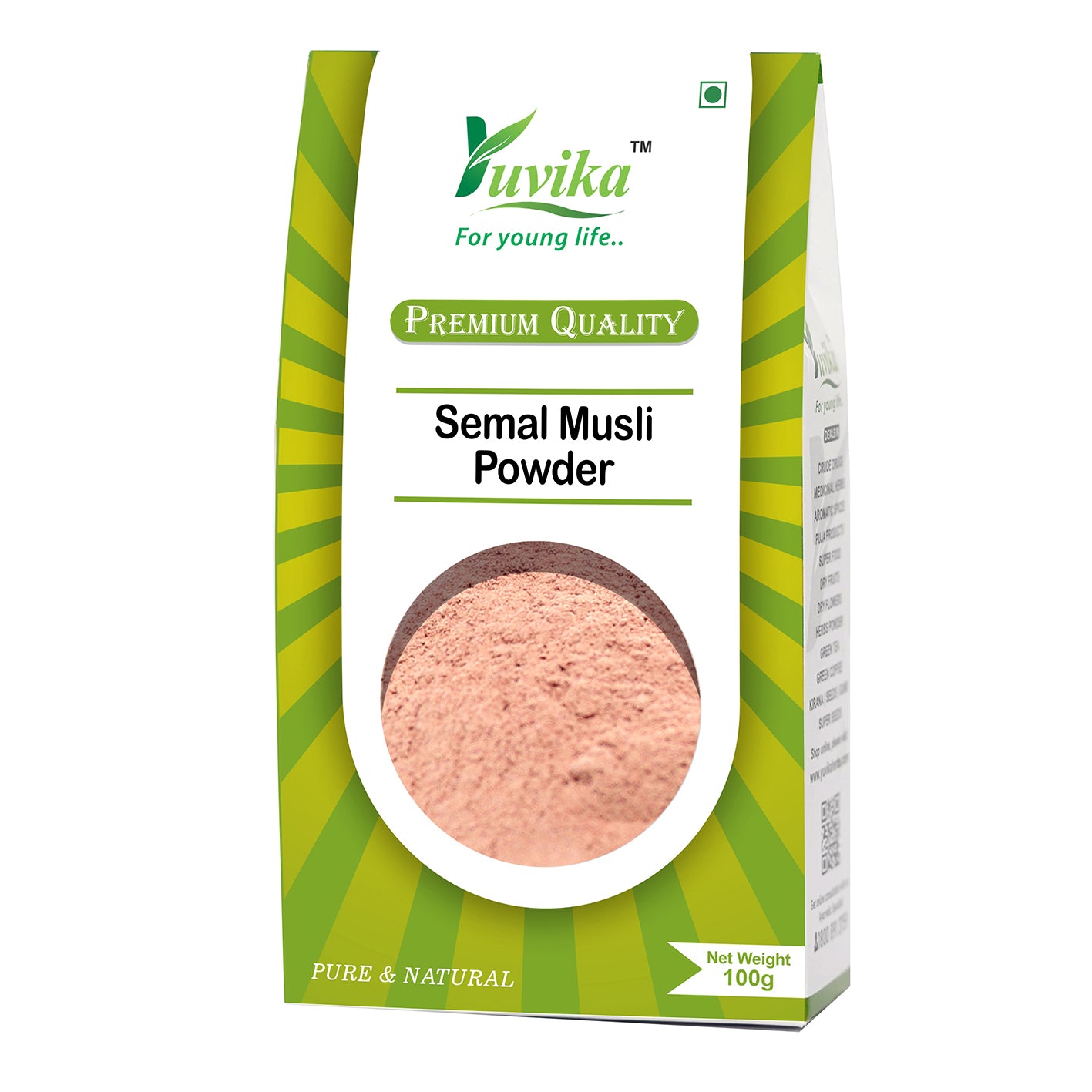 Semal Musli Powder - Simbal - Bombax Malabaricum Dc - Silk Cotton Root (100g)