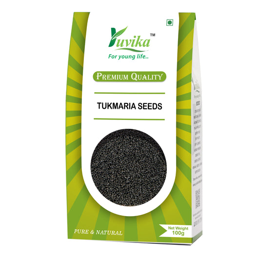 Tukmaria Seeds - Sabja Seeds - Ocimum Basilicum - Basil Seeds (100g)