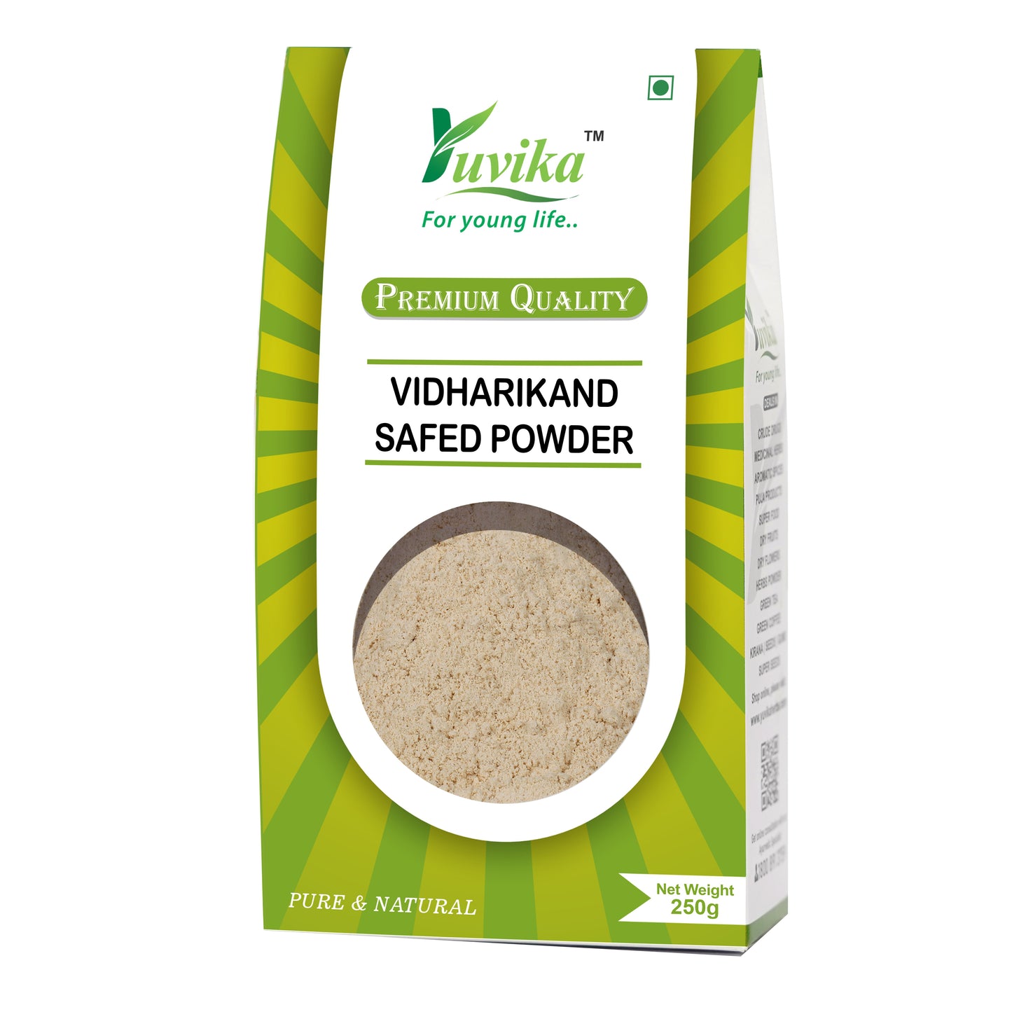 Vidharikand Safed Powder - Bidharkand Safed Powder - Puerariatuberosa - Indian Kudzu (250G)