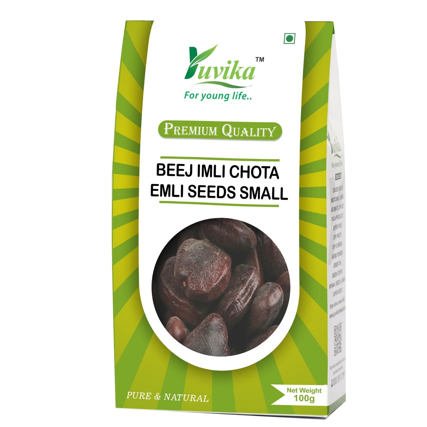 Beej Imli Chota - Tamarindus Indica - Emli Seeds Small  - Tamarind Seeds Small (100g)