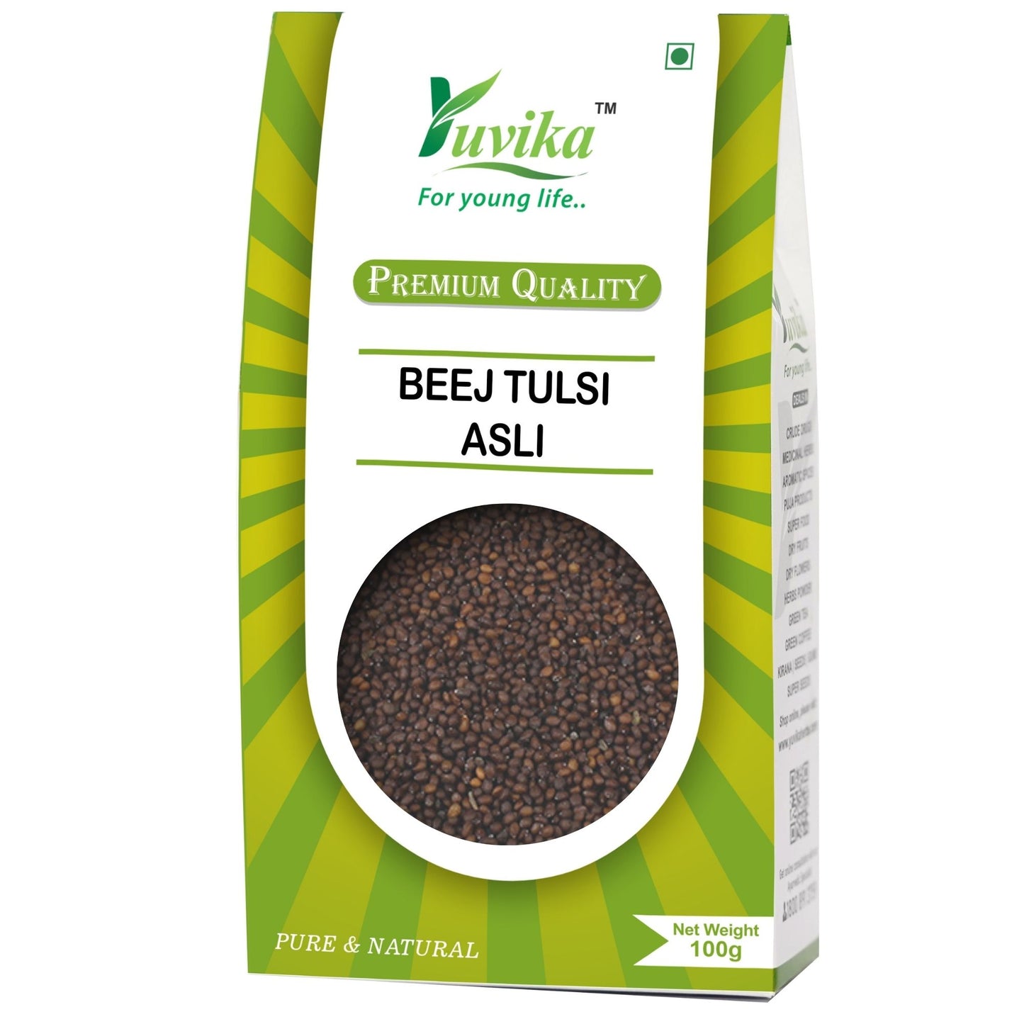 Beej Tulsi Asli - Krishan Tulsi Seeds - Ocimum Sanctum - Tulsi Seeds (100g)