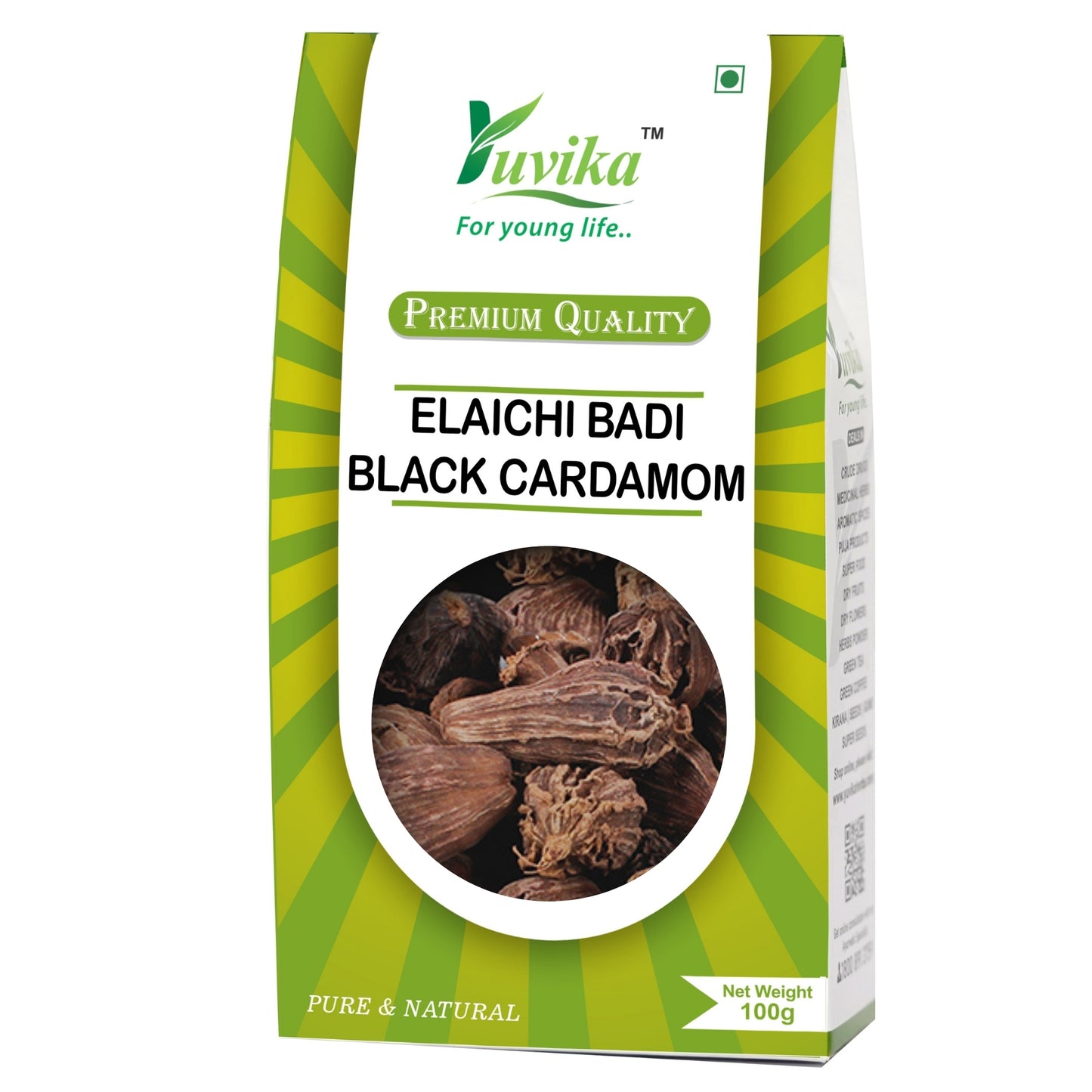 Elaichi Badi - Elachi Badi - Badi Elaichi - Elettaria cardamomum - Black Cardamom (100g)