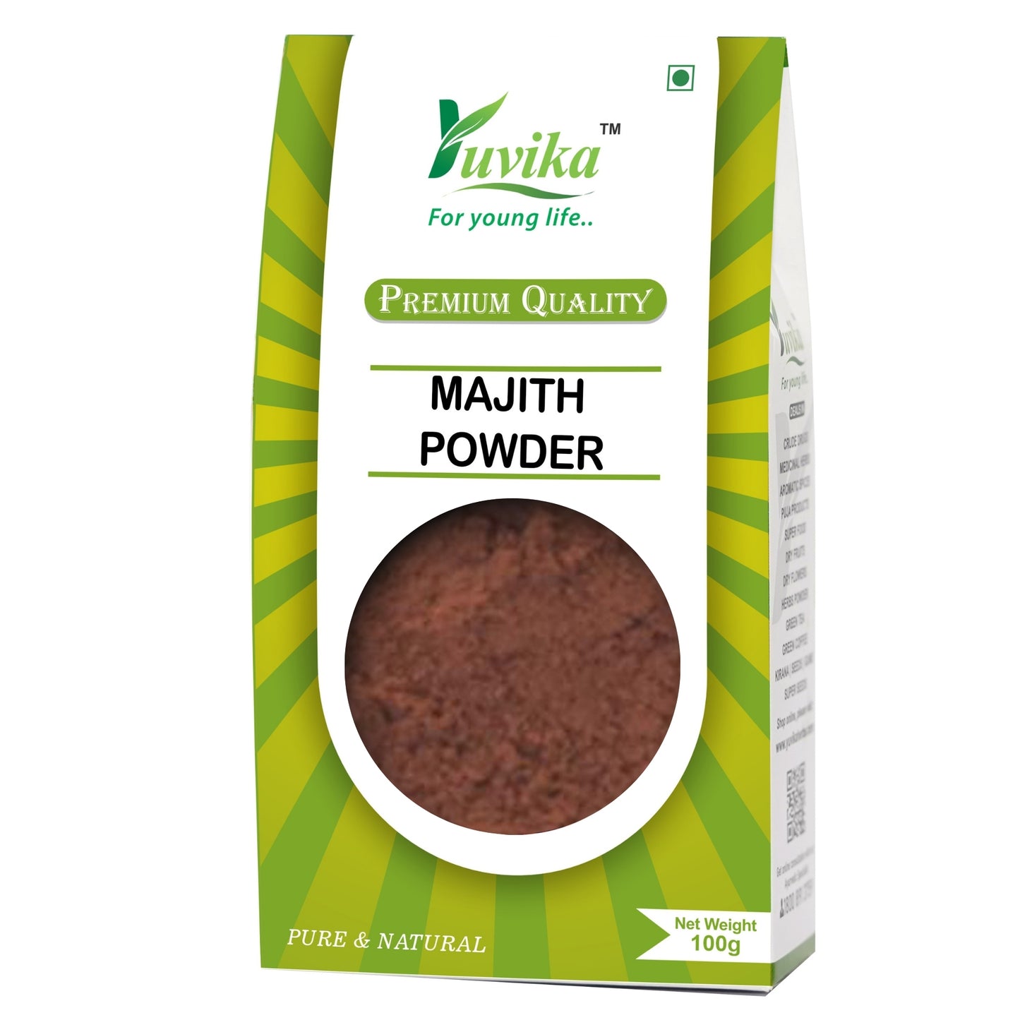 Majith Powder - Manjistha Powder - Rubia Cordifolia - Indian Madder Powder (100g)