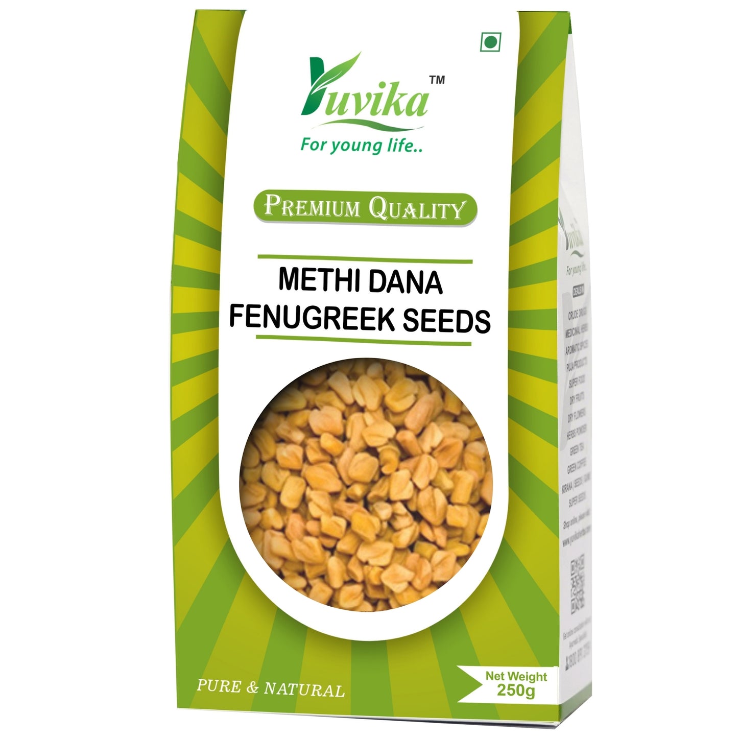 Methi Dana - Trigonella Foenum Graecum - Fenugreek Seeds (250g)