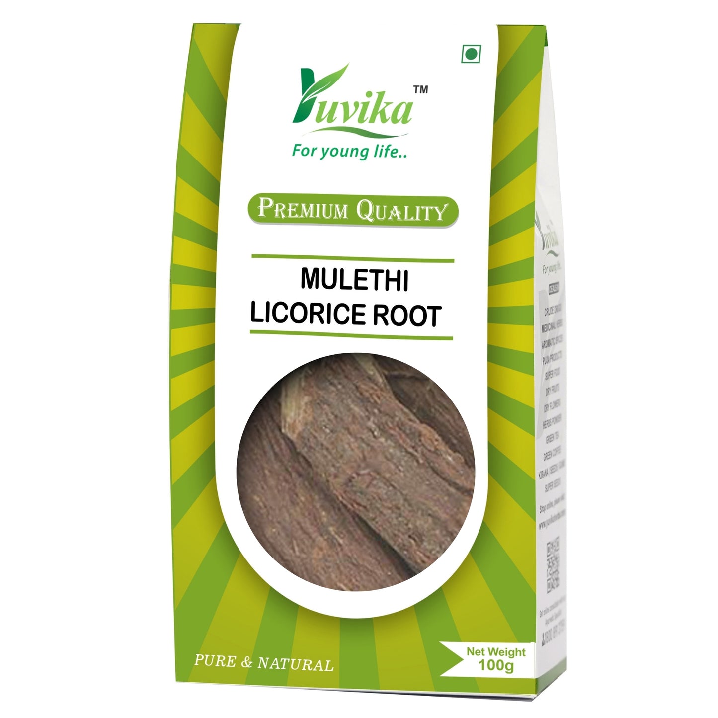 Mulethi - Multhi Spl - Glycyrrhiza Glabra - Yashtimadhu - Jeshthamadha - Licorice Root (100g)
