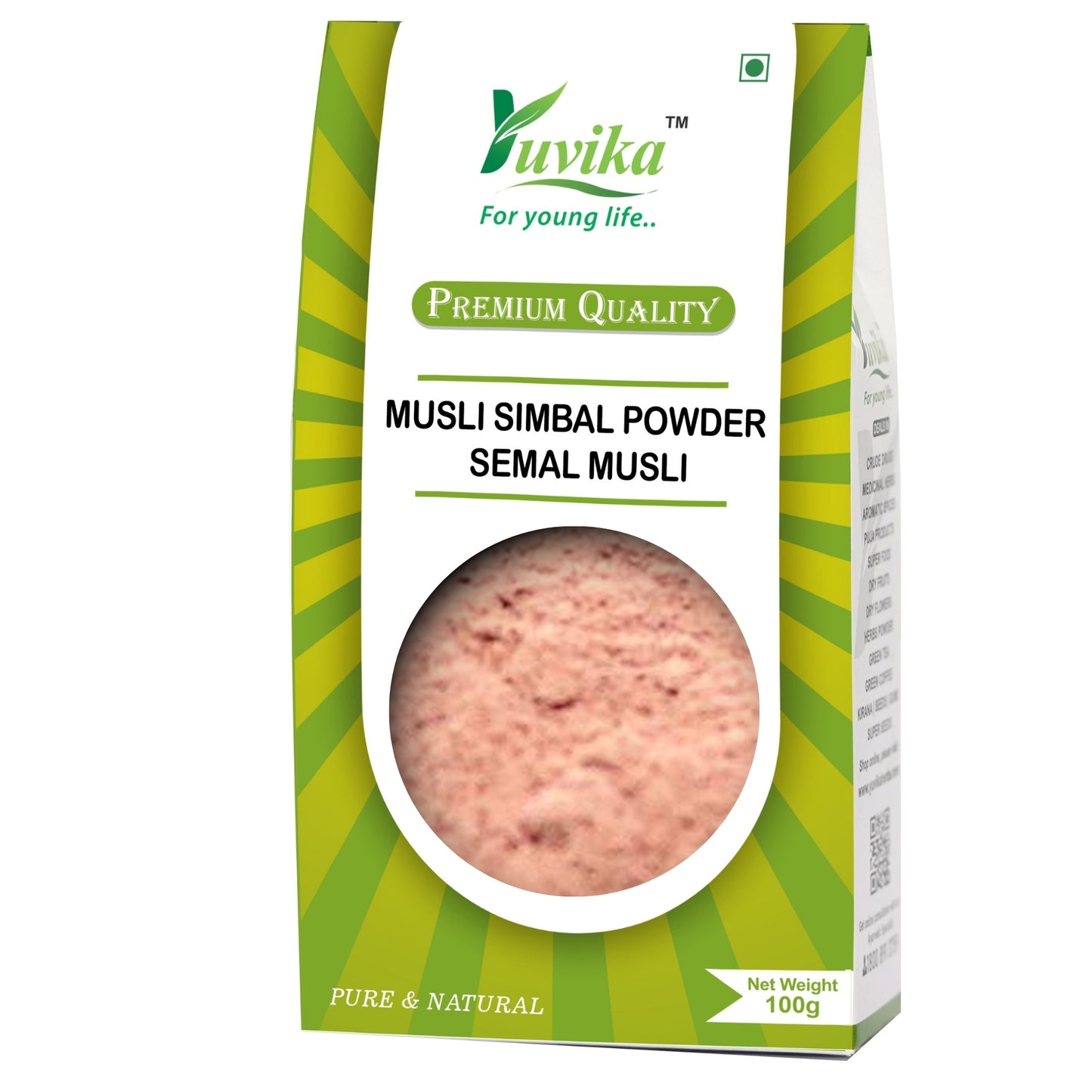 Musli Simbal Powder - Semal Musli - Bombax Malabaricum DC - Silk Cotton Root (100g)