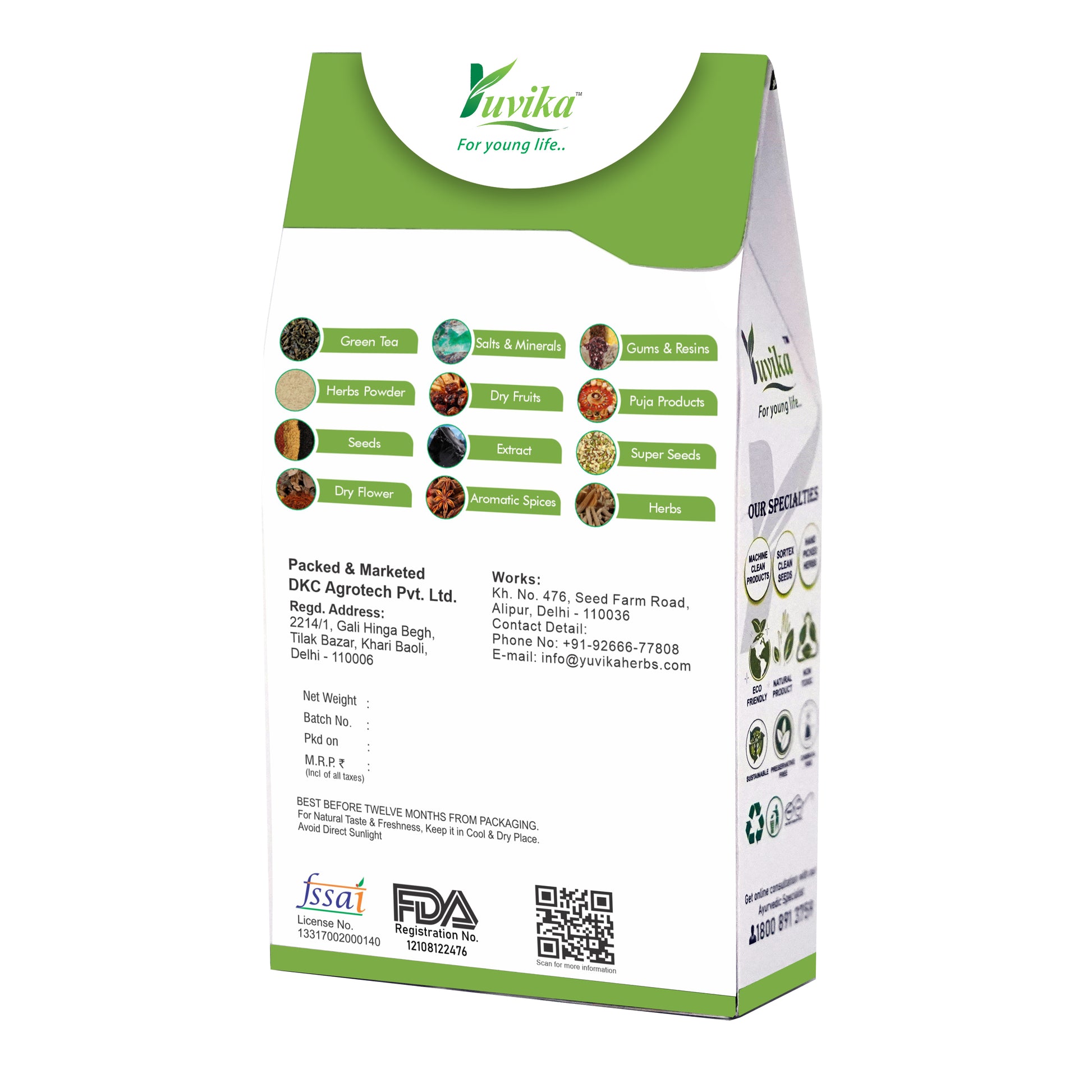 Bansa Hara Powder - Adusa Powder - Adoosa - Vasa - Adhatoda vasica Nees - Malabar Nut Tree (100g).